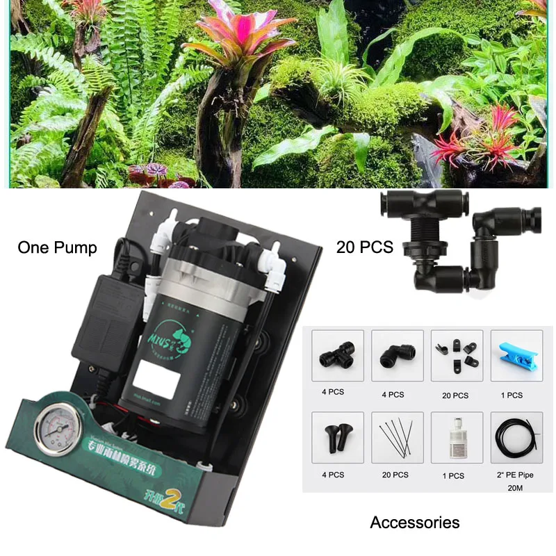 Ecological Landscape Garden Watering Kits Reptile Fogger Pet Tank Terrarium Sprinkler Spray Atomizer Humidifier Misting System