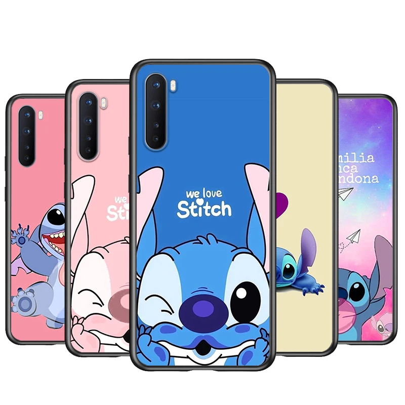 Soft TPU Lilo Stitch Silicone Cover For OnePlus Nord CE 2 N100 N10 9 9R 8T 8 7T 7 6T 6 5T Pro Black Phone Case