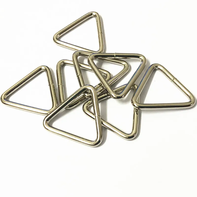 30PCS Metal Silvery Triangles Ring Handbag Belt Dee D Ring Leather Bag Webbing DIY Accessories