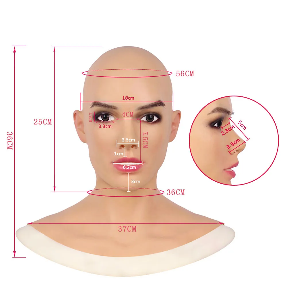 Silicone Head Cover Makeup Crossdresser Cosplay Beauty Mask Collection realistic silicone masks Male to Female Full Head Mask