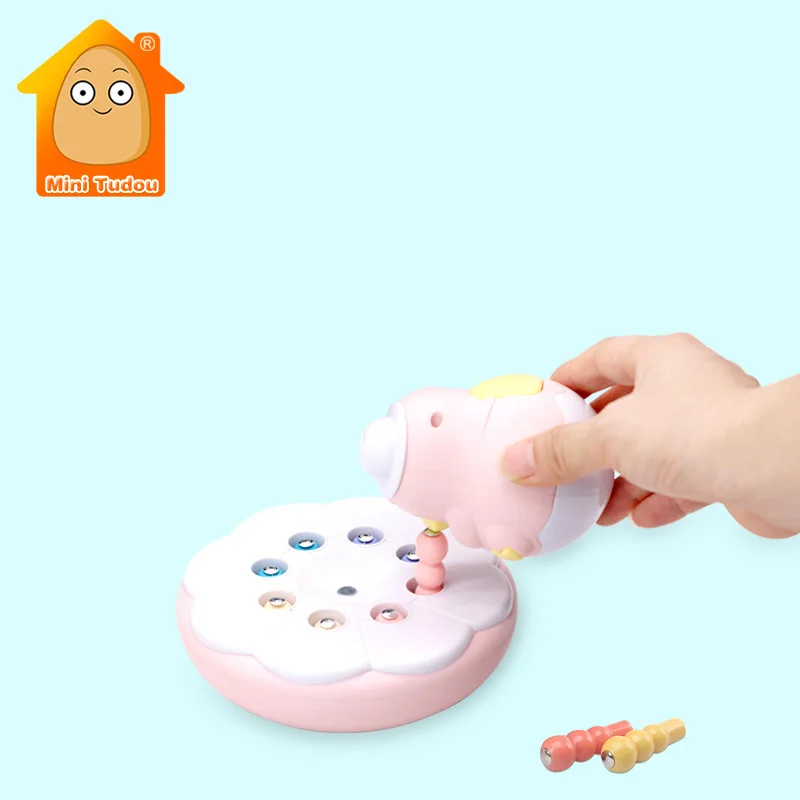 

3D Baby Magnetic Catch Insects Toys Cartoon Plastic Animal Get Worm Puzzles Game Early Educational Interactive Toy For Children