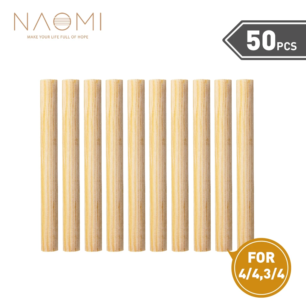 

NAOMI 50PCS Acoustic Violin Sound Post 3/4 4/4 Spruce Violin Soundpost for 3/4 4/4 Violin 70mm Violoin Parts Accessories New