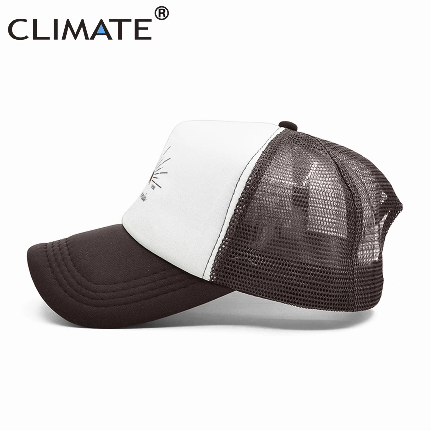 CLIMATE California Trucker Cap Bear California Republic Flag Caps Men Women Hip Hop Funny Hat Baseball Cap Cool Summer Mesh Cap