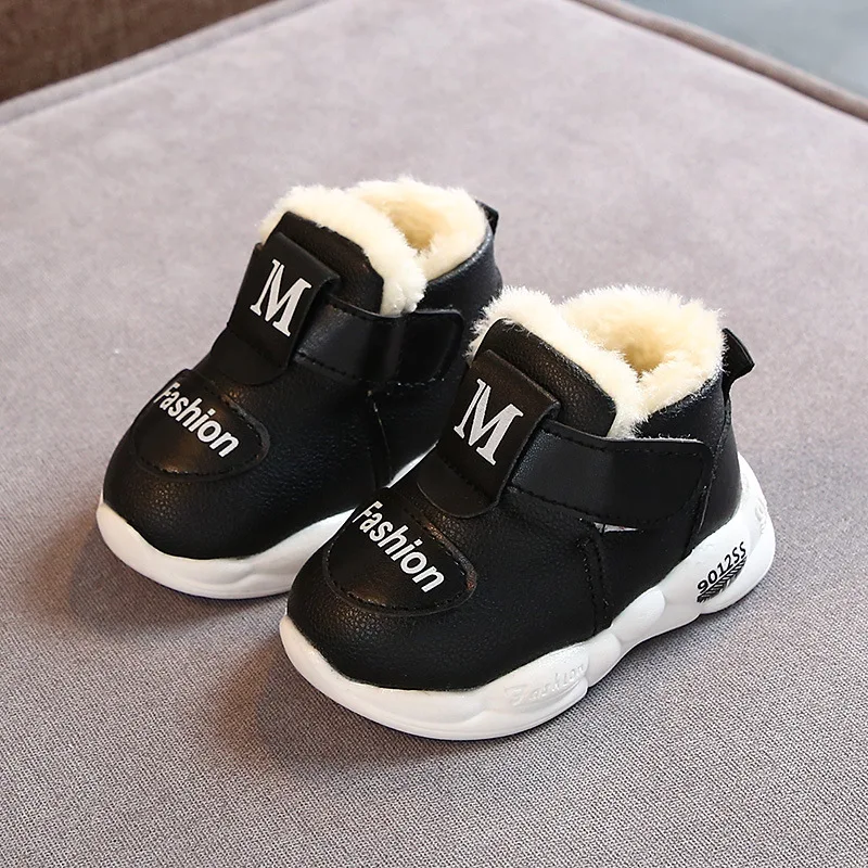 New Kids Baby Girl Boy Shoes Soft Non-slip Infant First Walkers Winter Warm Plush Baby Sneakers Toddler Shoes for Kids