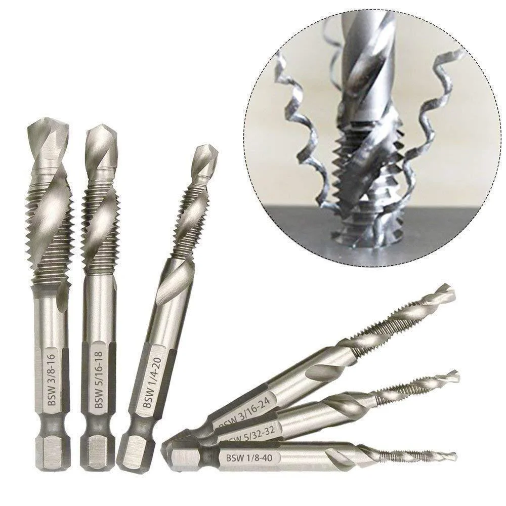 Mintiml Many Kinds of High Speed Steel Titanium Coated Drill Bit Combination Countersink Hex Shank M3-M10 Hand Drill Bit