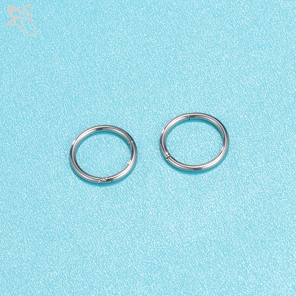 ZS 1 PC 20/18/16G Hoop 316L Edelstahl Nasenring Männer Runde Clicker Ohrknorpel Tragus Helix Piercing Schmuck 6/7/8/9/10mm – Detail 3