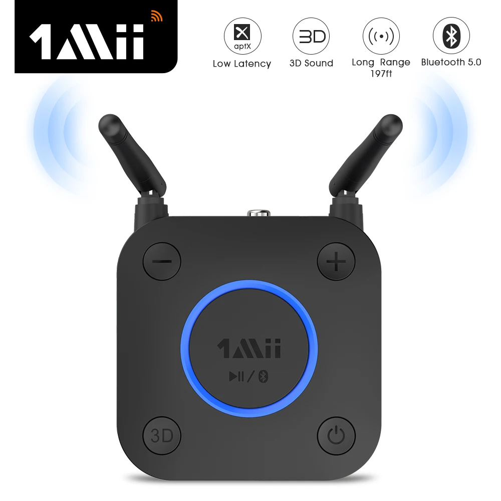 1Mii B06Pro Bluetooth 5.0 Receiver Audio aptX LL 3D Music Coaxial/Optical/2RCA/3.5mm Aux Bluetooth Adapter for TV Car Headphones