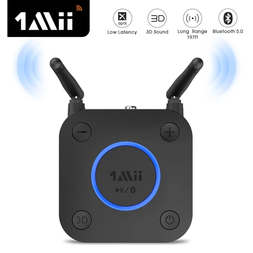 1Mii-B06Pro, receptor de Audio con Bluetooth 5,0, aptX LL, música 3D Coaxial/óptico/2RCA/3,5mm, Aux, adaptador Bluetooth para auriculares de coche y TV