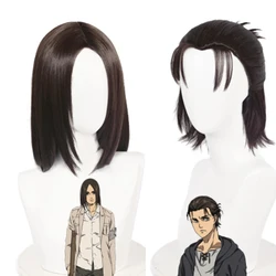 The Final Season Eren Jaeger Cosplay Wig Brown Heat Resistant Synthetic Hair 2 Types Wigs + Wig Cap