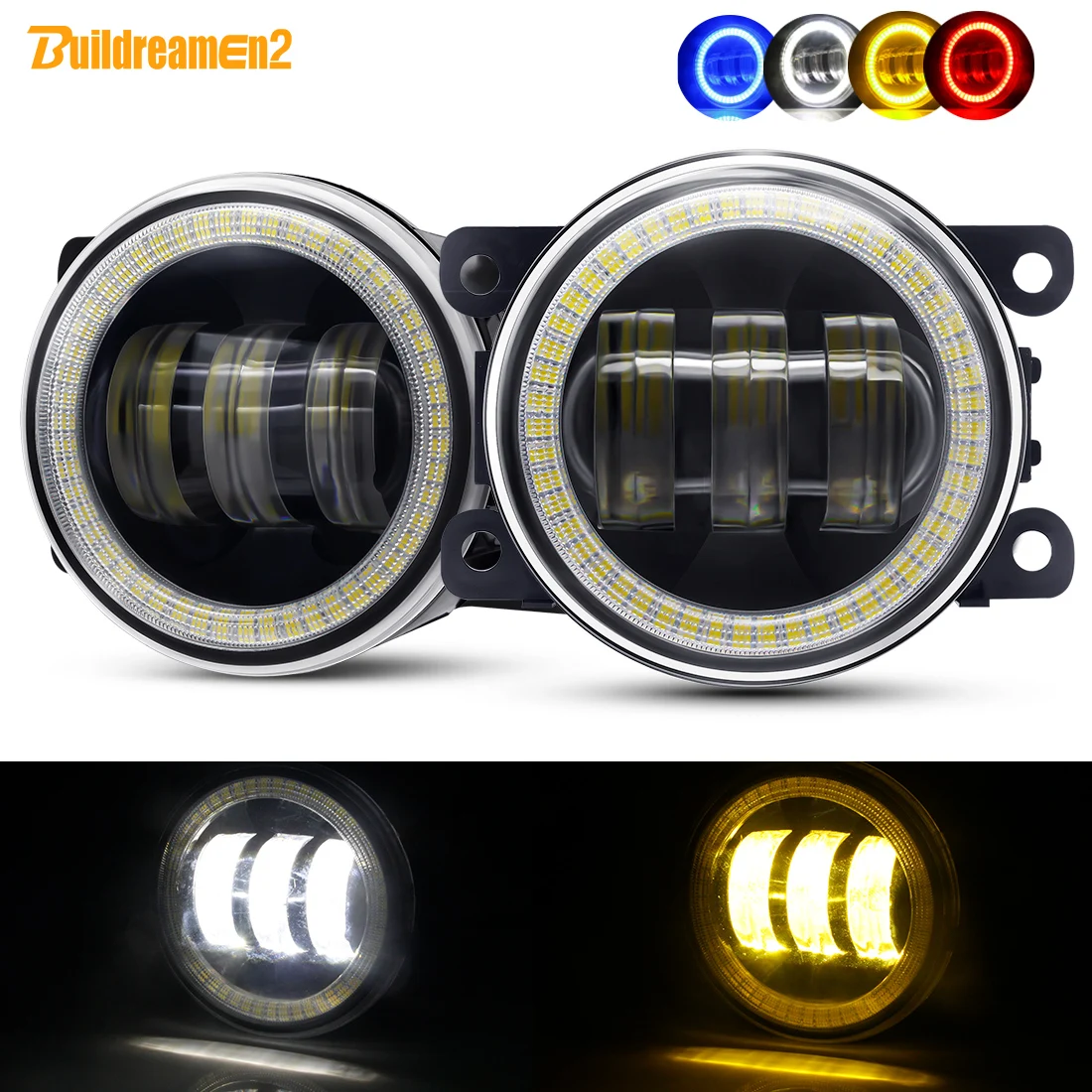 2 X Angel Eye Fog Light Car LED Lens Fog Driving Lamp DRL 30W 12V For Honda City CR-V Accord Fit CR-Z Pilot Insight Crosstour