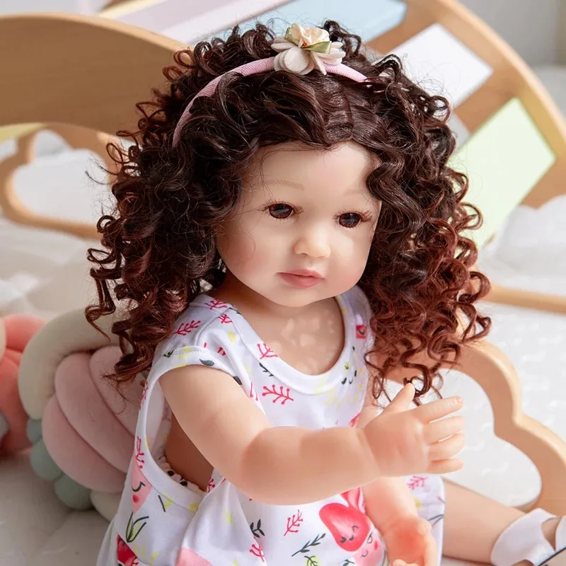 Pelo Largo Bebe Reborn De 55 Cm Muñeca Bebe Reborn Pelo Largo De