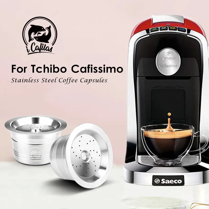 For Caffitaly Tchibo Cafissimo ALDI Expressi Refillable K-fee Coffee Capsule Pod Filters Stainless Steel Tamper Spoon