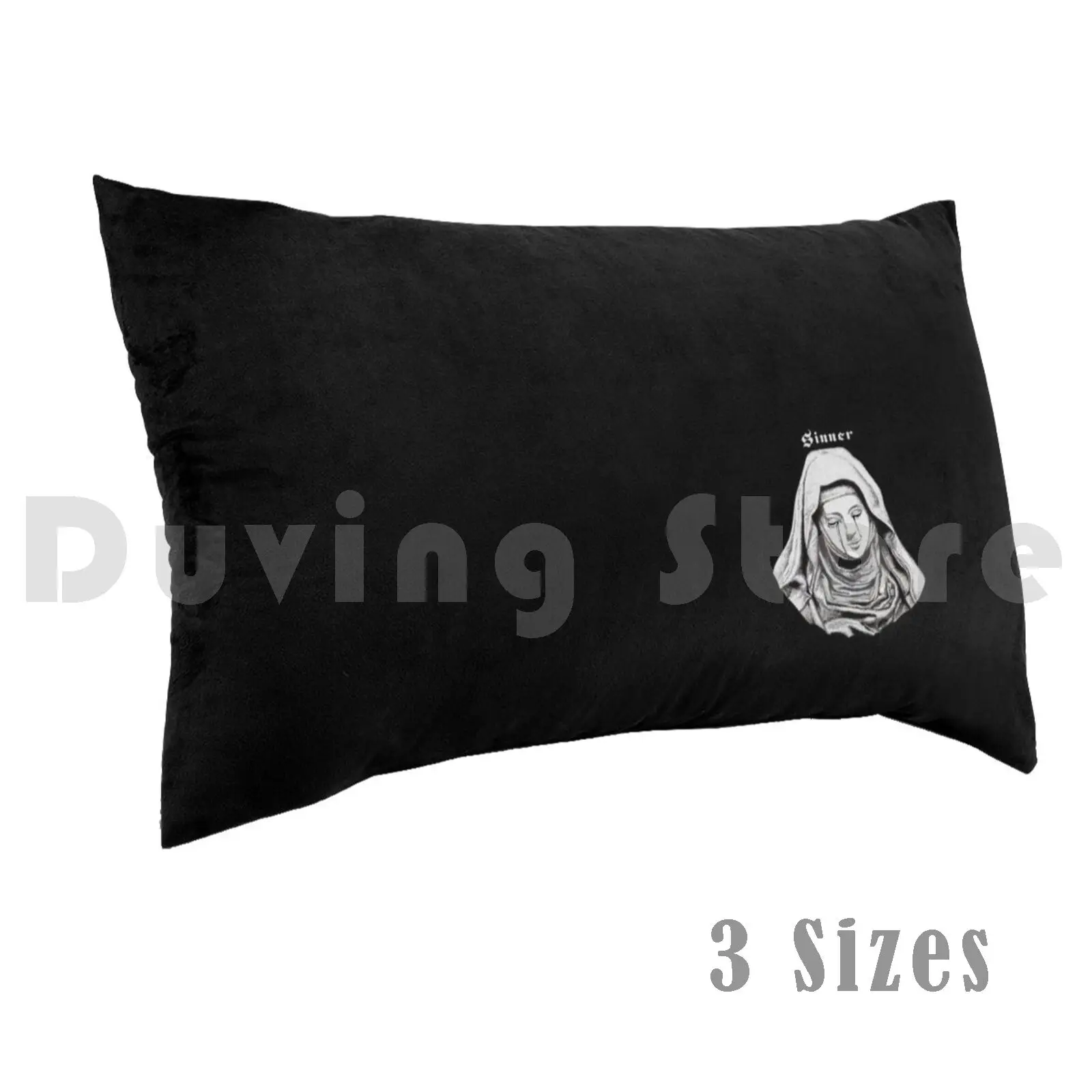 Sinner Pillow Case DIY 50*70 Sinner Nun Dot Dots Doterra Dotwork Dotworknow Pointillism Points Cry Greece