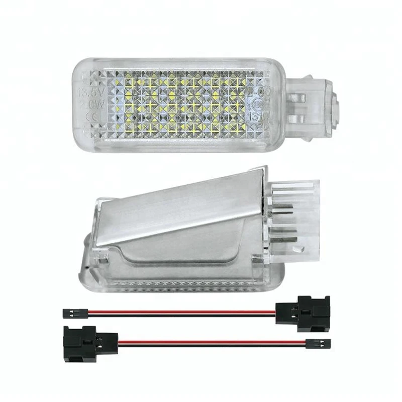 2Pcs LED Courtesy Footwell Trunk Light Golvebox Car Door Lamps For Porsche 987 997 911 958 Boxster Cayman Carrera Turbo Cayenne - Image 2