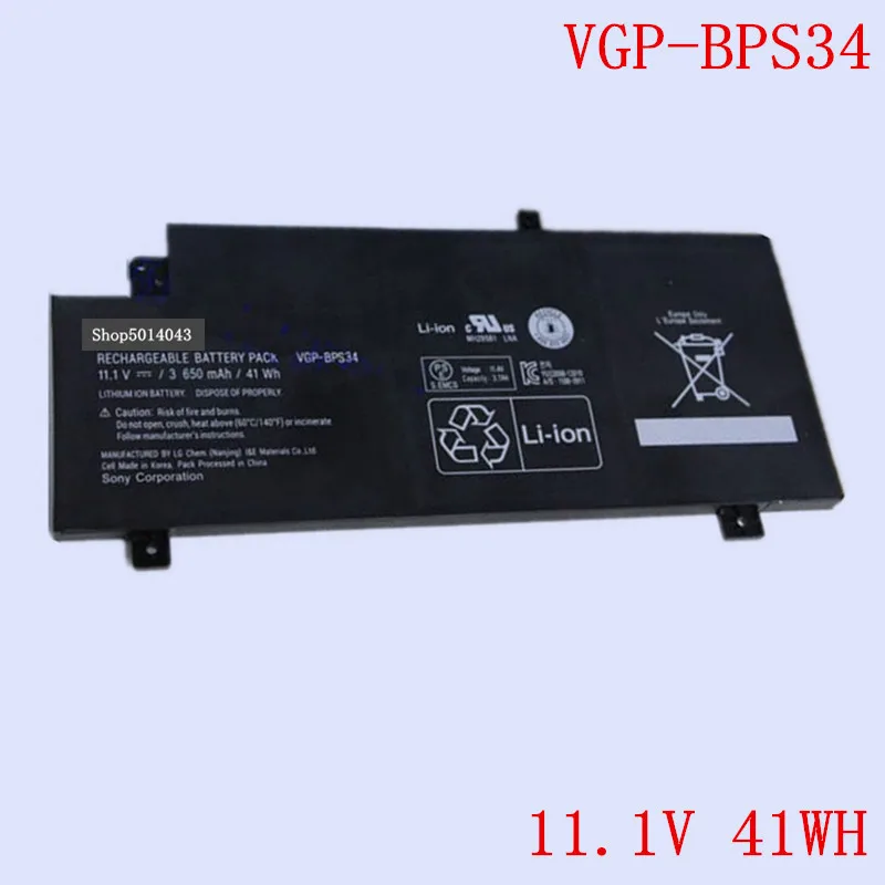 New Original VGP-BPS34 Laptop Li-ion Battery for SONY VAIO SVF142 SVF14A SVF152 SVF153 SVF15A series BPL34 11.1V 41WH 3650mAh