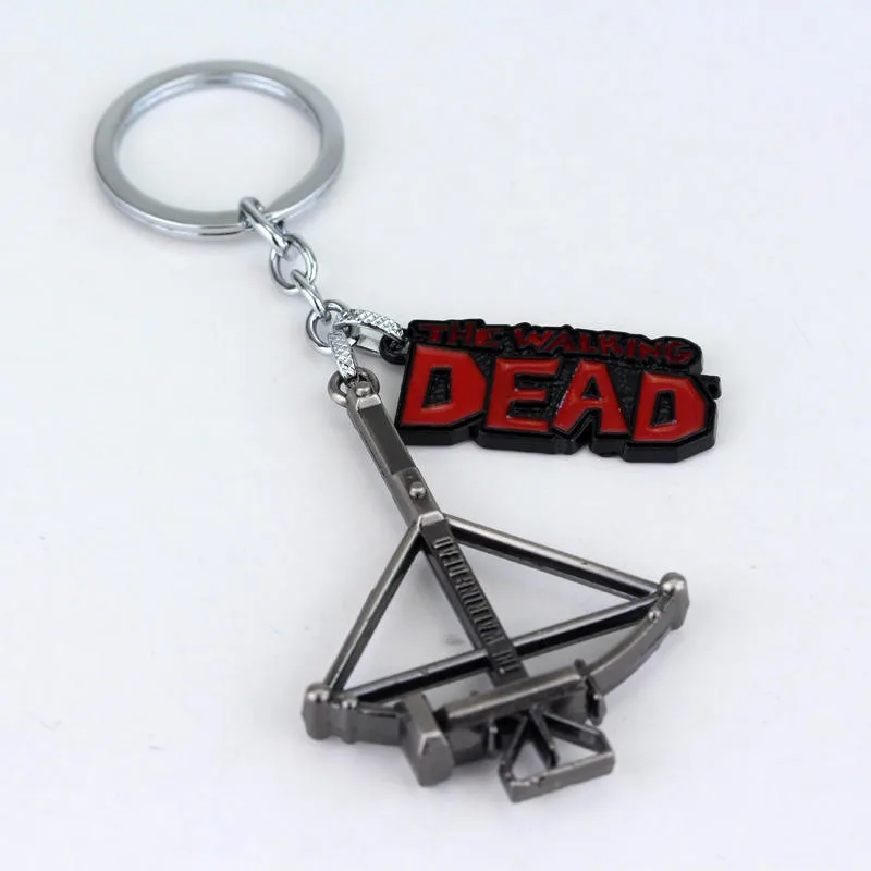 The Walking Dead Keychain Negan Lucille Mini Baseball Bat Ball Keyring Crossbow Bow Arrow Zombie Key Chain Metal Key Ring Holder