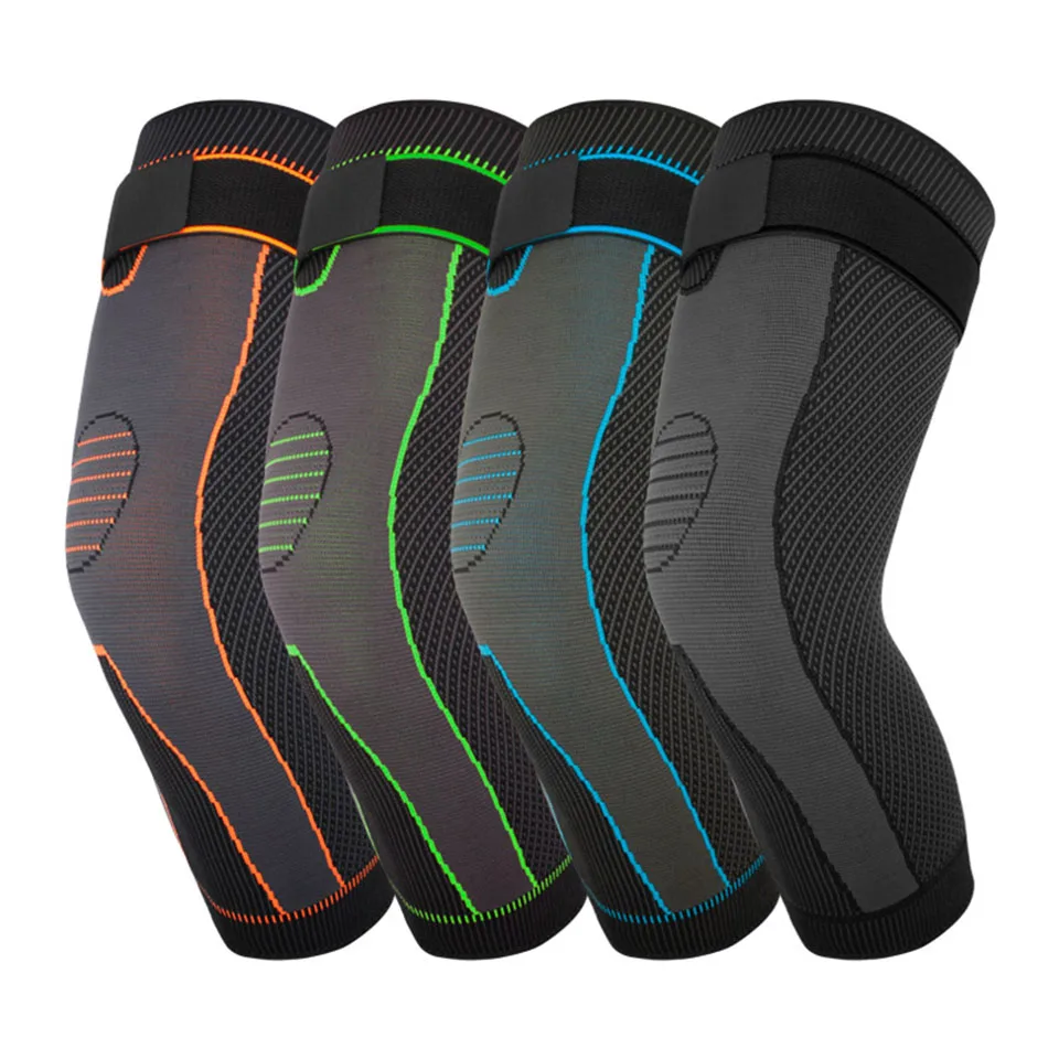 1PCS Warmth Sports Knee Brace Long Sleeve Cycling Running Gym Sports Knee Pad Non Slip Bandage Leg Support Leggings