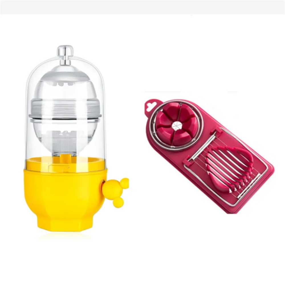 Egg Scrambler Hand Egg Shaker Mixer Food Grade Silicone Yolk & Egg White Mix Manual Tool Convenient Golden Egg Maker for Kids