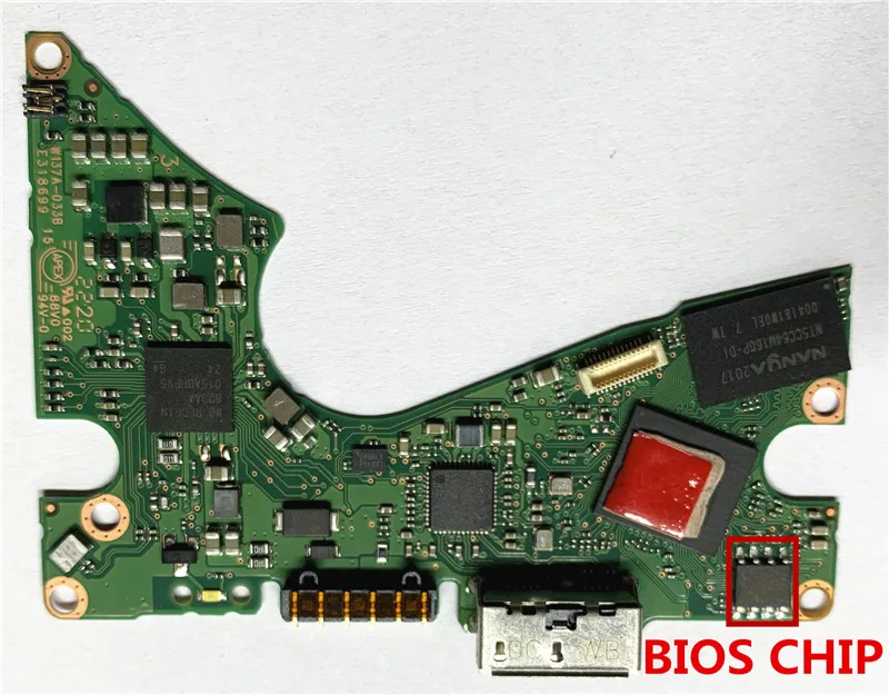 HDD PCB logic board UNLOCK board 2060-810035-000 REV P0 for WD USB 3.0 4TB 5TB hard drive repair data recovery PC3000