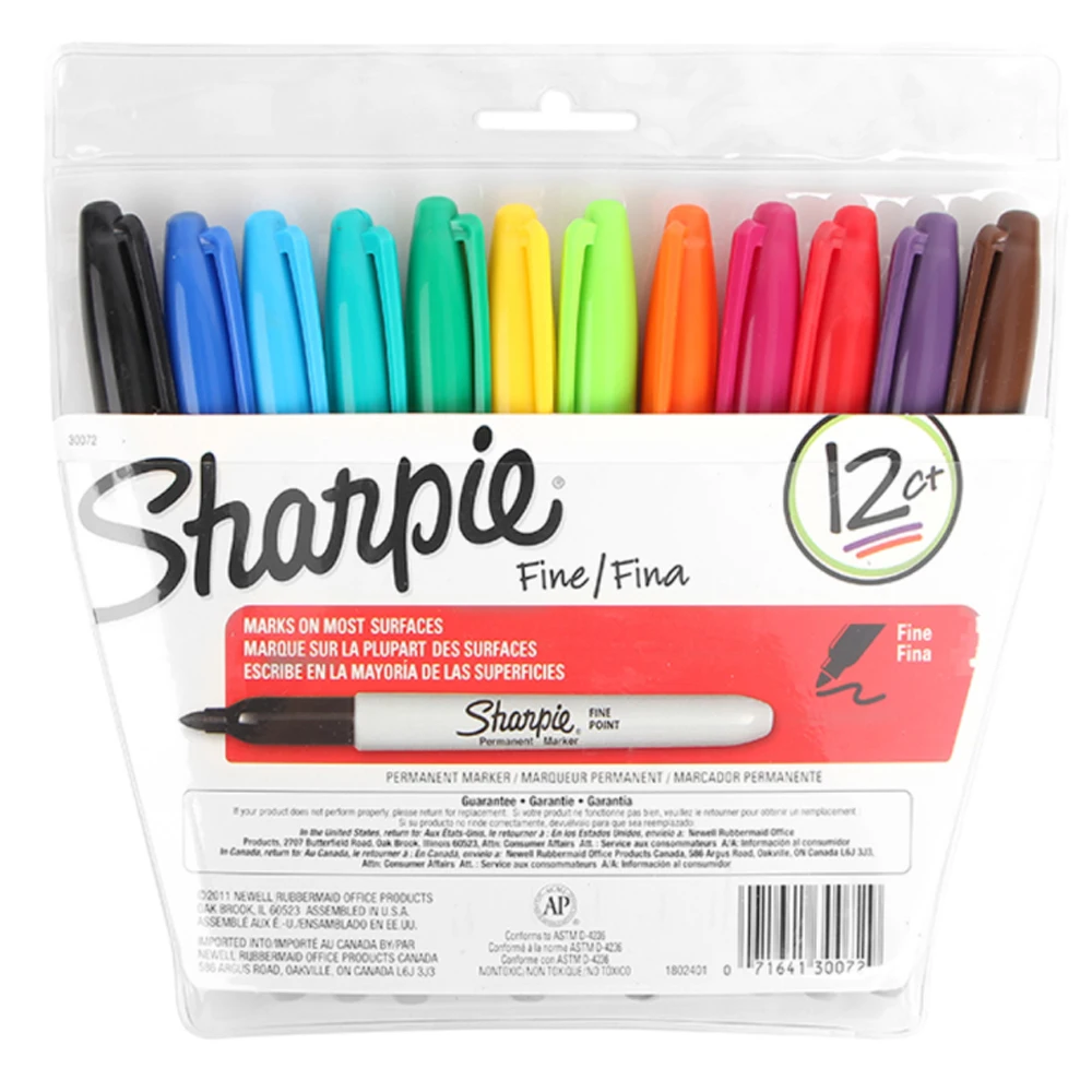 

Sharpie 30001 Paint Marker Permanent Marker Pen Waterproof 1mm Fine Tip Smooth Car Paint Marker for Metal Tires Graffiti Markers