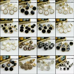 10pcs/lot 11mm 24 kinds round metal button knitted shirt clothes children's cardigan sweater chiffon shirt buttons C075