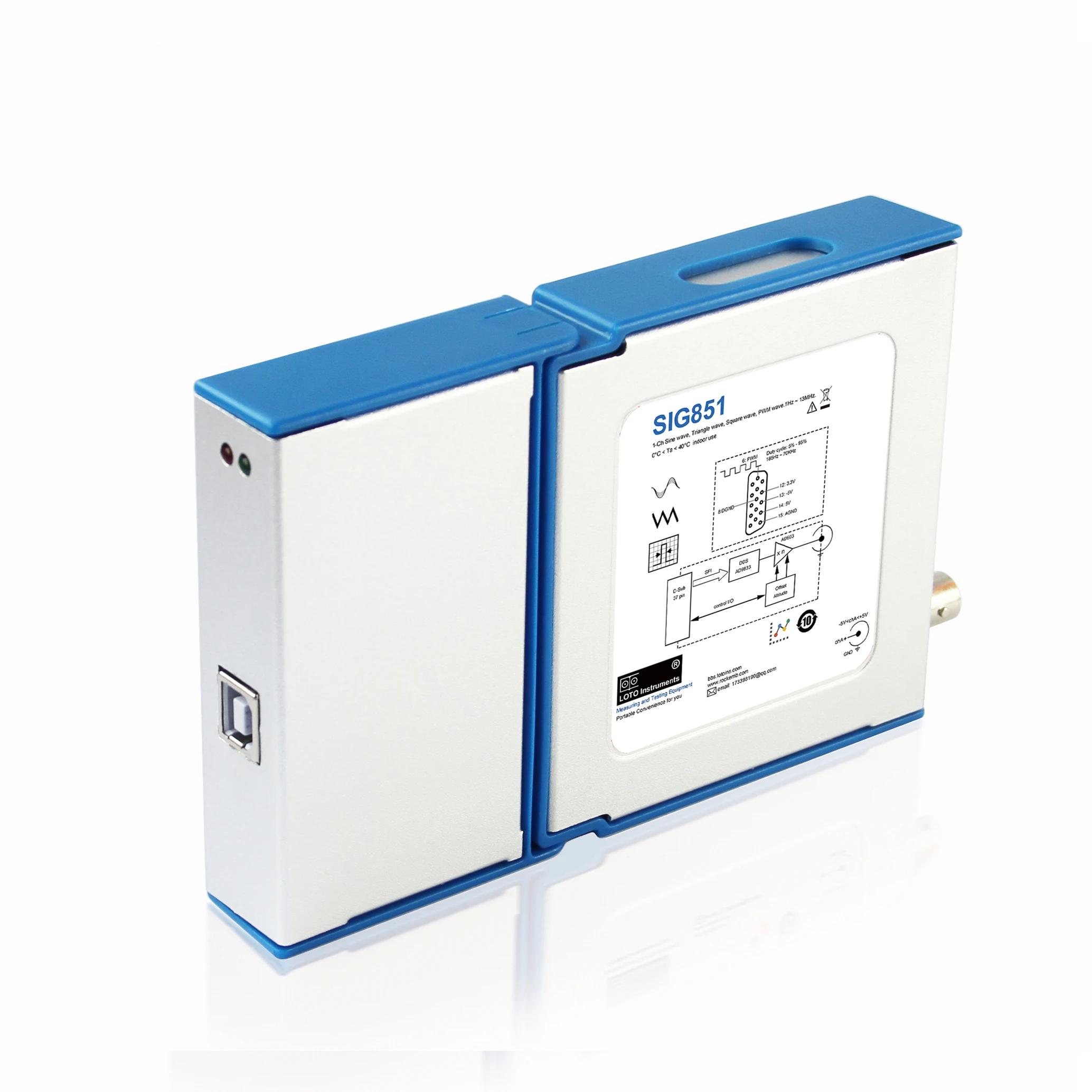 LOTO Signal Generator SIG851, 1-Channel Signal Generator, 13MHz, Sine, Square Wave, Triangle, Frequency Sweep