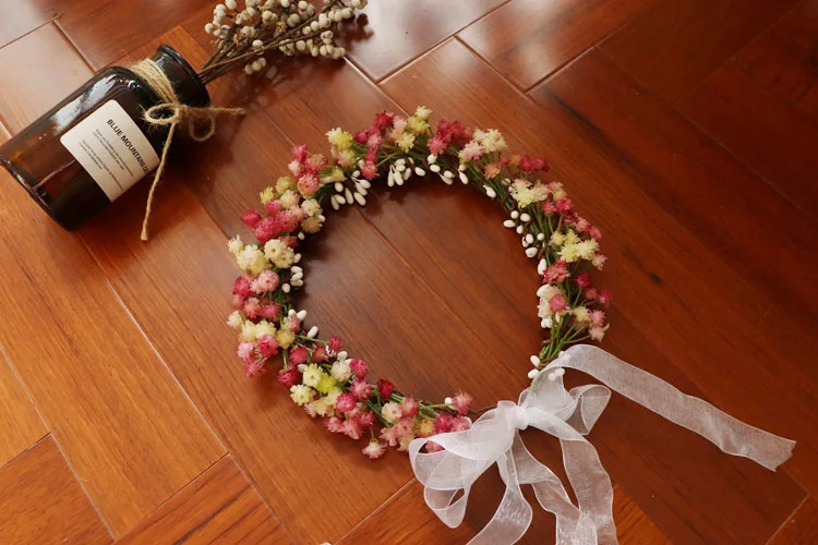 White Gypsophila Wreath Bridal Headhand Accessories