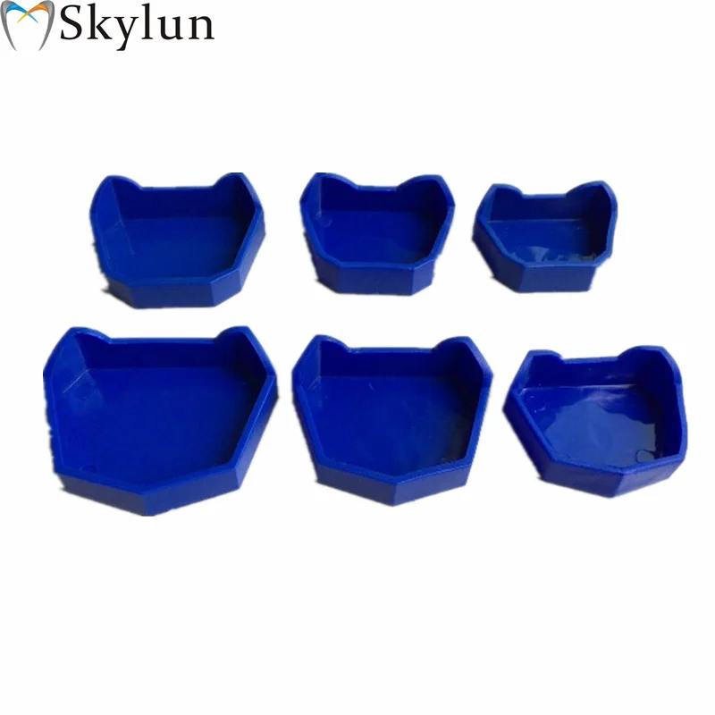 1Set Dental Silicone Rubber impression Tray Base denture base Plaster Model Base Former Molds Tray filling gypsum SL513