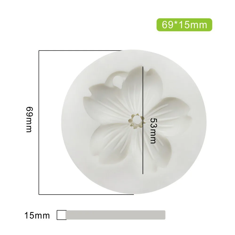 Five Petals Flower Silicone Mold Fondant Cake Dessert Decorating Tools Chocolate Confeitaria Baking Moulds Kitchen Accessories