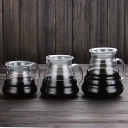 Clear Glass Coffee Pot 350ml 600ml 800ml Coffee Brew Drip Kettle Coffee Pot