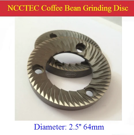 [2 pieces per package] 2.5\'\' coffee bean grinding discs stones | 64mm steel cutter disc blade for mazzer coffee grinder