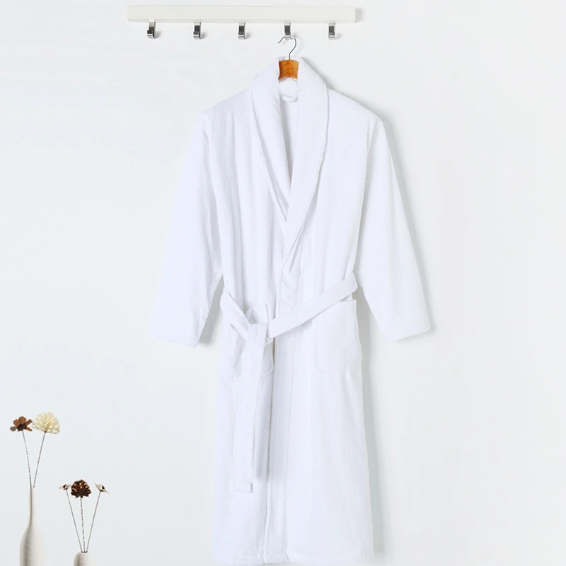 Winter Bathrobe Thickening Warm 100% Cotton Bathrobe Men Dressing Gown Towel Fleece Bath Robe Male Sleepwear Nightgown Homme