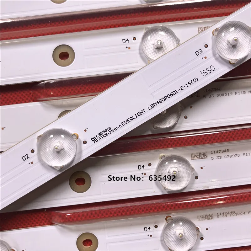 Ledバックライトストリップ6ランプエバーライトLBM480P0601-Z-1S(0) HD480DF-B32 RSAG7.820.5921For hisense社48 "テレビLED48EC290N LED48EC220N