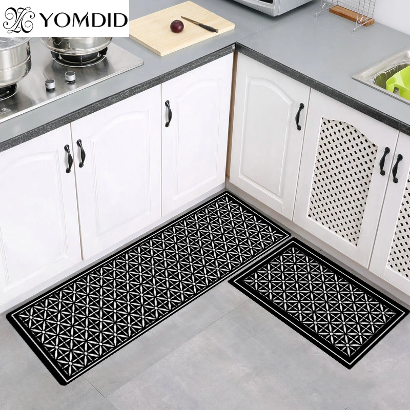 YOMDID Long Kitchen Mat Bath Carpet Floor Mats Home Entrance Doormat Absorbent Living Room Bathroom Printed Rug alfombra cocina