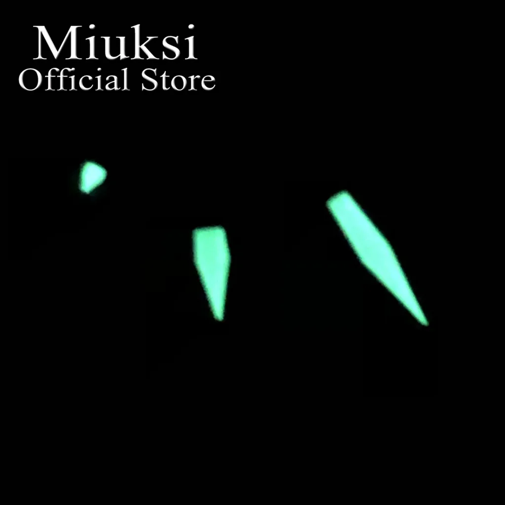 Miuksi black green watch hands luminous hands fit ETA 6497 6498 or Sea gull ST3600 ST3620 series movement