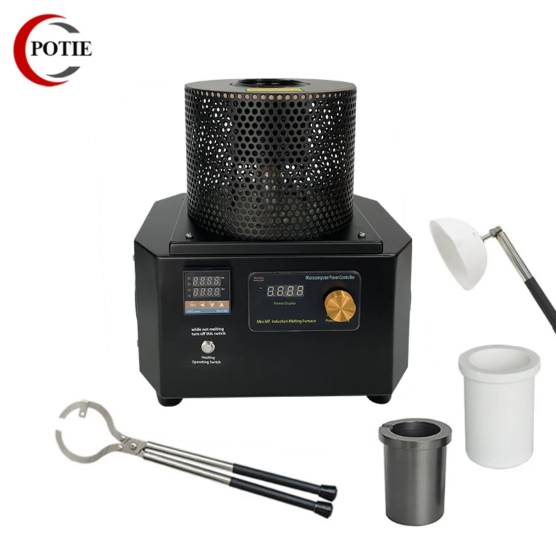 

1200 Degrees 5KG/6KG 380V Mini Portable Induction Melting Furnace For Gold Silver Smelting Jewelry Casting Device