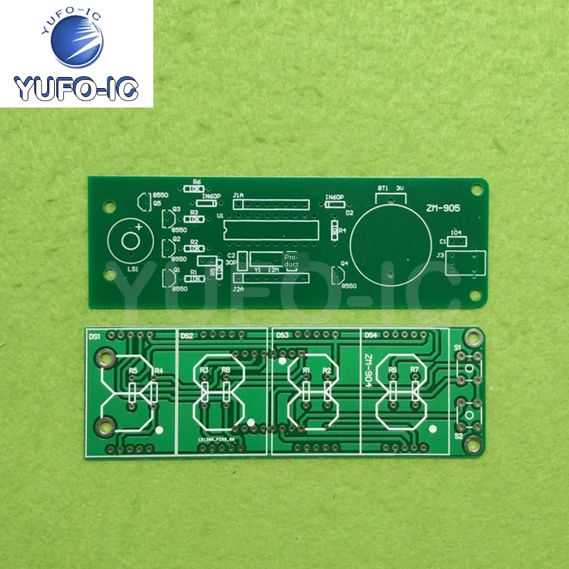 Free Ship 3pcs Four Clock Extra-Large Display AT89C2051 Single Chip Microcomputer Electronic Production Suites Red Parts