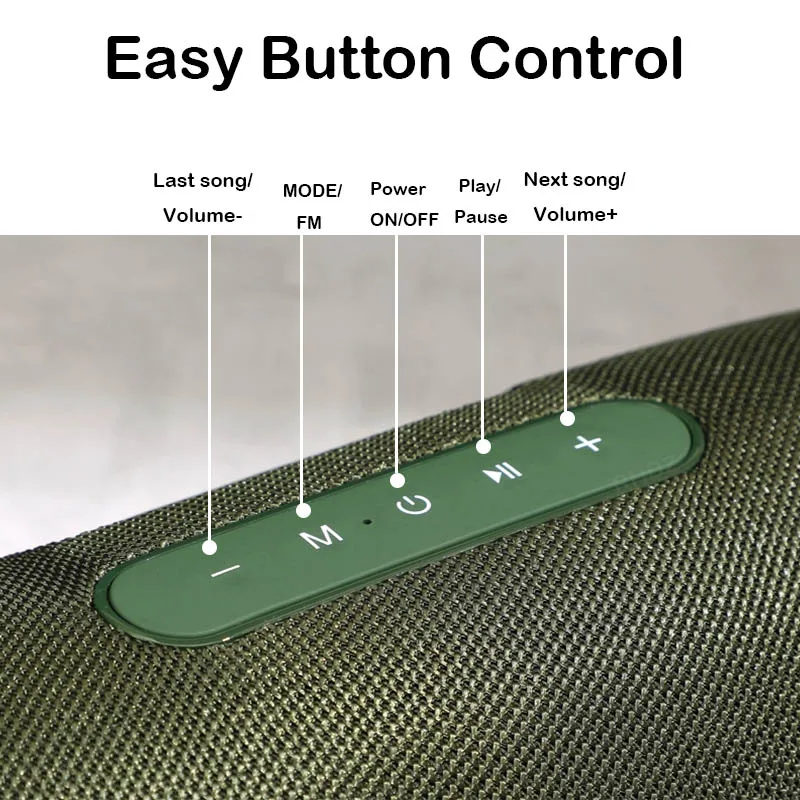 50W Bluetooth ลำโพง Super Bass แบบพกพาคอลัมน์ไร้สาย HIFI สเตอริโอซับวูฟเฟอร์กล่องดนตรีเครื่องเล่น4400MAh แบตเตอรี่