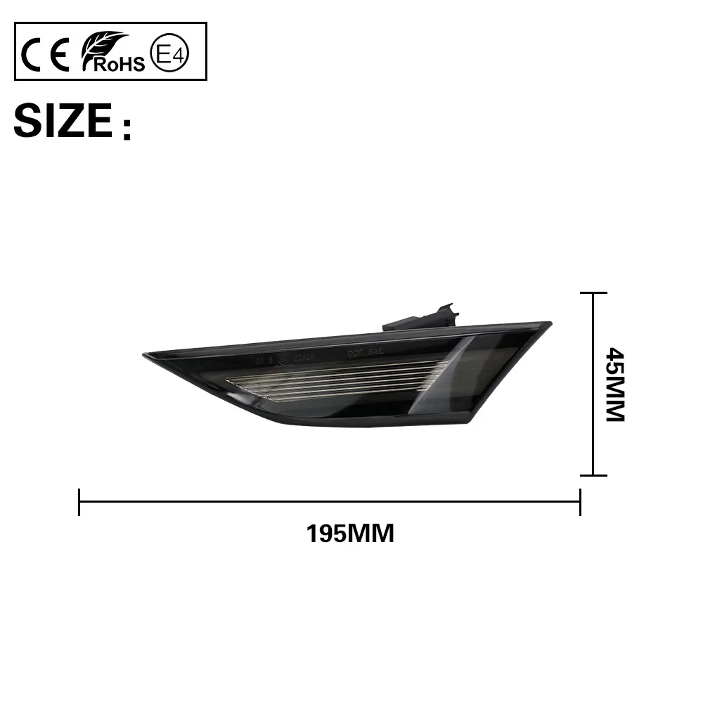 For PORSCHE 991 Carrera S 4 4S GTS GT3 Turbo Targa 718 Boxster Cayman GT4 LED Front Side Marker Lights Turn Signal Lamp 2Pcs
