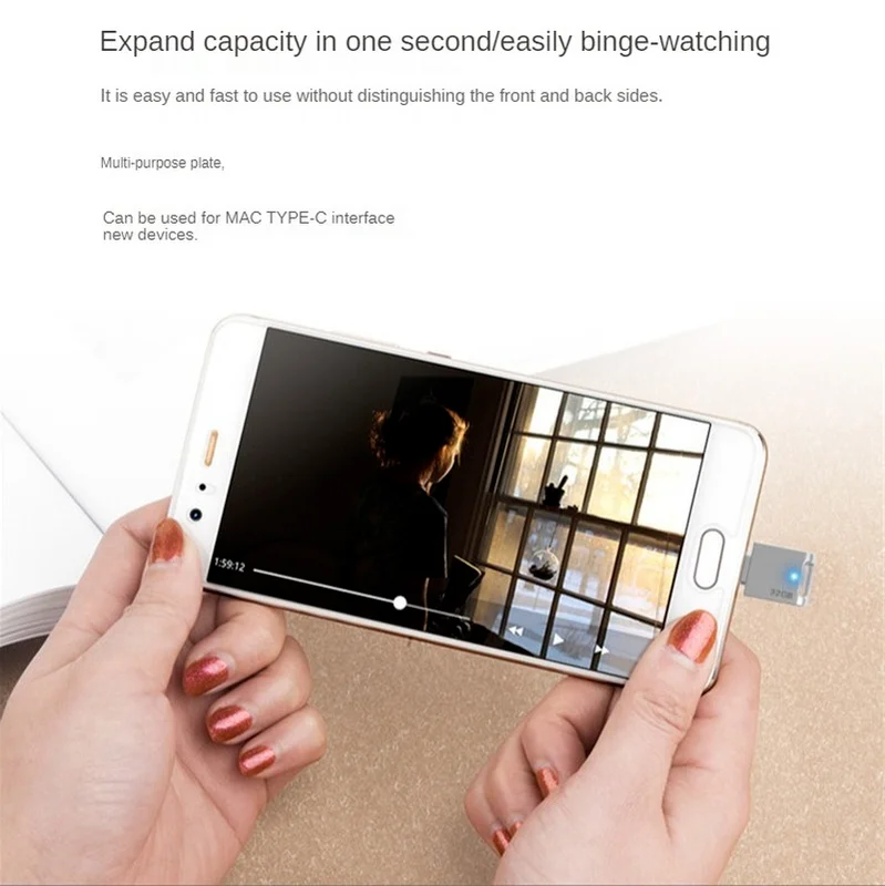 HOJIWI Portable Mini OTG Pendrive USB C Flash Drive 32GB 64GB Pendrive Mobile Phone Type C U Disk For Smart Phone FB03