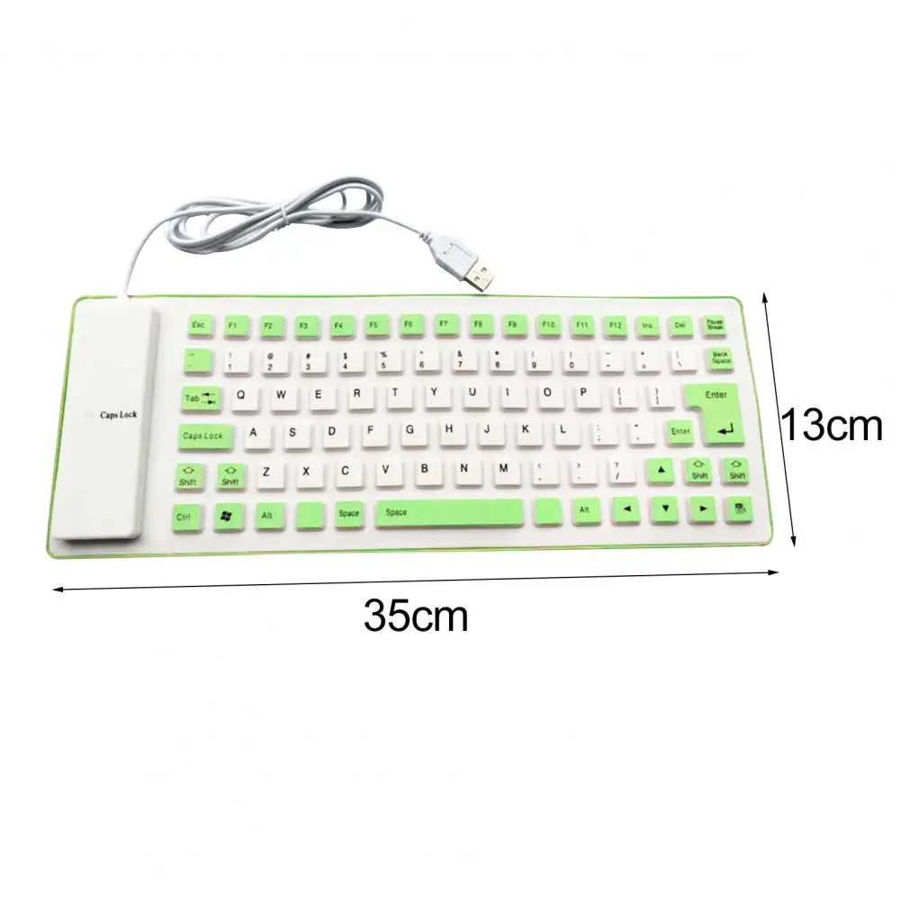 Portable Soft Waterproof Silicone Flexible Roll Up Silent Keyboard for Laptop