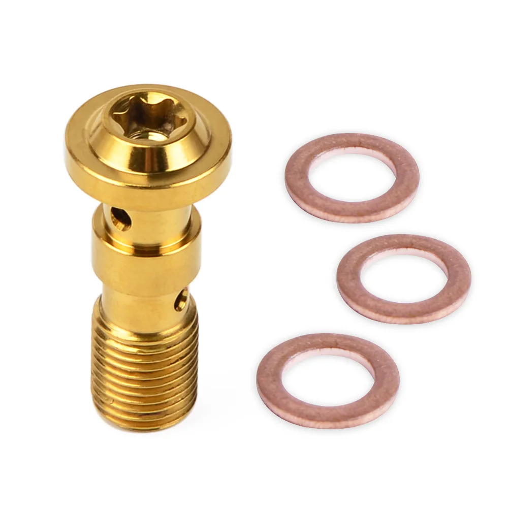 NICECNC Motorcycle Stainless Brake Banjo Bolt M10 x 1.0mm Banjo Bolt Screw M10x1.0 For KTM Ducati Triumph