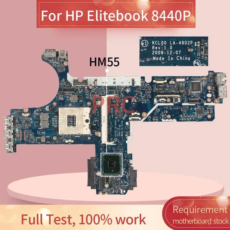 

594028-001 594028-501 For HP Elitebook 8440P Laptop Motherboard LA-4902P QM57 DDR3 Notebook Mainboard