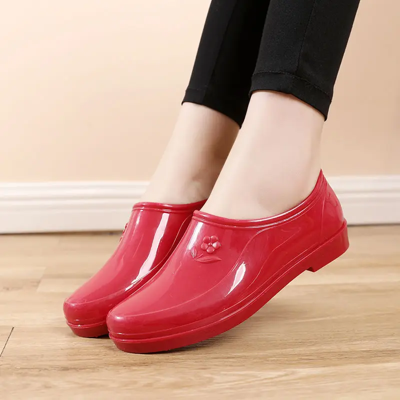 Primavera/Autunno Nudo Rainboots Morbido Galosce Scarpe di Acqua Stivali di Gomma Donna Scarpa Da Lavoro Della Cucina per Pulire e Lavare I Vestiti