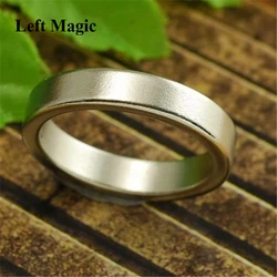 1 Pcs Silver Strong Magnetic Magic Ring 18/19/20/21mm Magnet Coin Magic Tricks Finger Decoration Magician Ring B1044