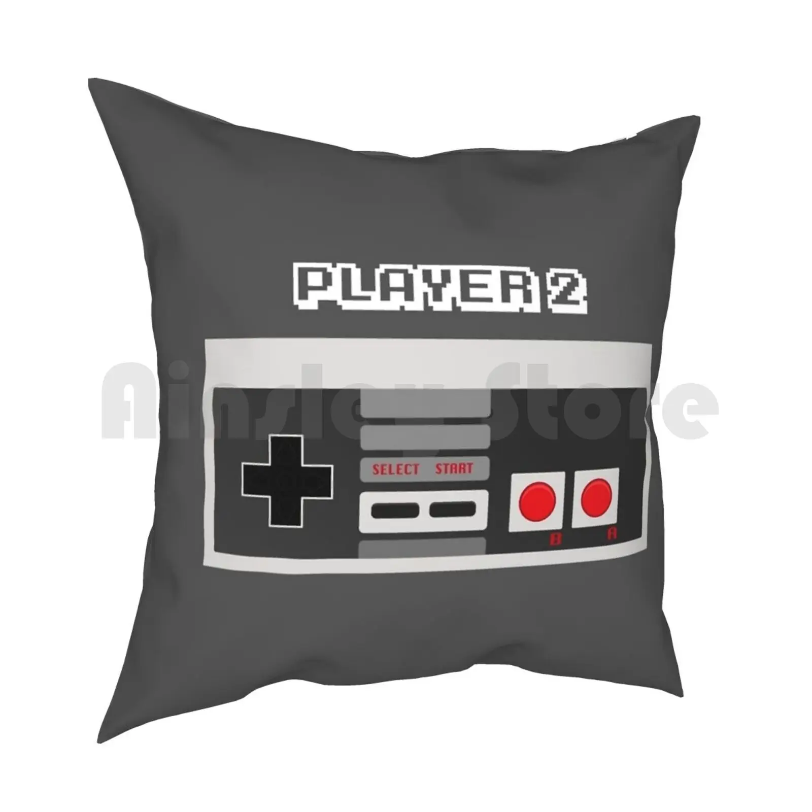 Retro Gamer Design Player 2 Pillow Case Printed Home Soft Throw Pillow Technology Console Computer Keypad Gaming Leisure