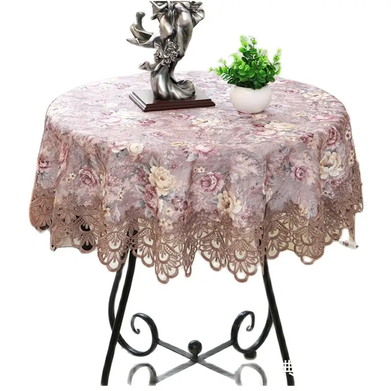 Modern Gold Lace Tablecloth Hollow Table Cover Dinning Birthday Party Tablecloth Placemat Retro Table Cloth toalha de mesa E12