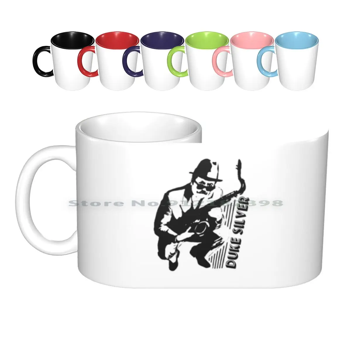 Silver-Parks And Recreation-Ron Swanson Ceramic Mugs Coffee Cups Milk Tea Mug Silver Parks And Recreation Ron Swanson Saxophone