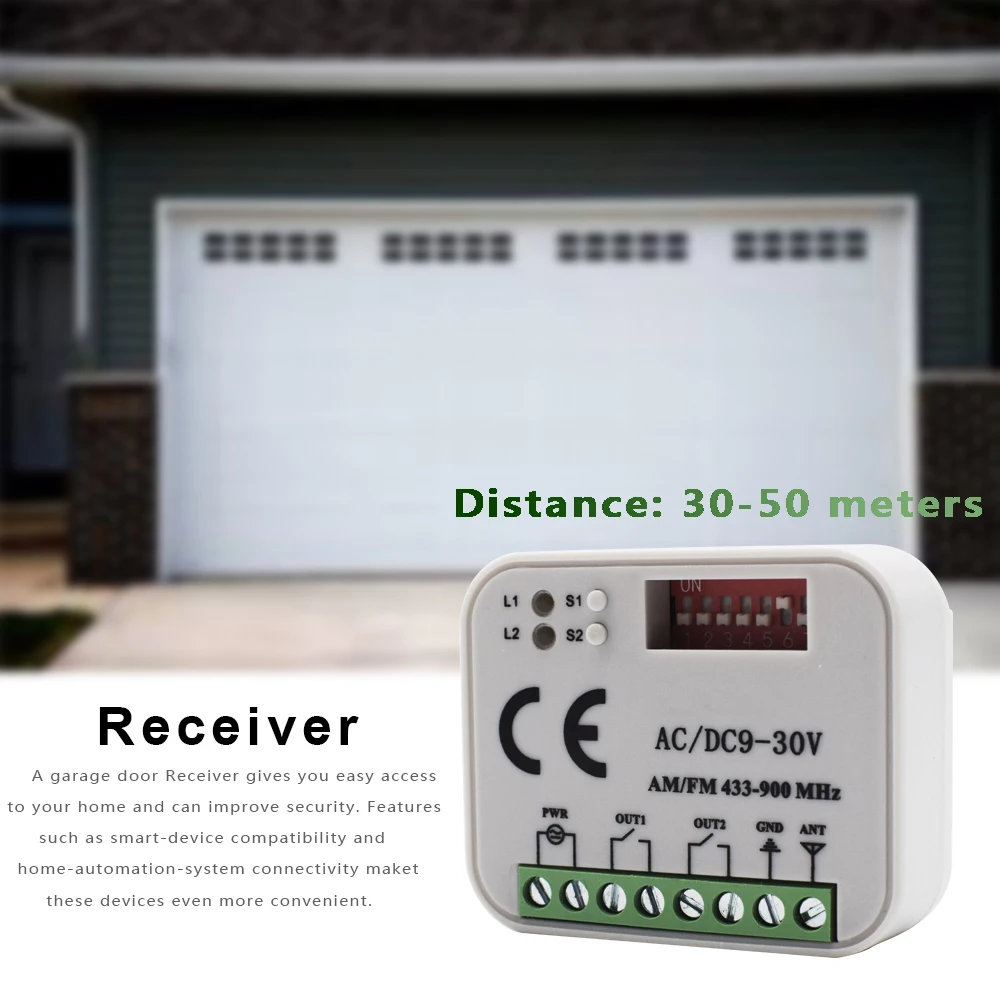 Universal Garage Door Receiver For JCM GO / JCM TECH / PNC / MAP / FORSA / ALMA / DMIL / CEA / ROPER 868MHz 868.3MHz Remote