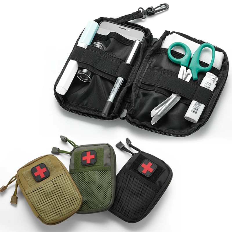 Tactical First Aid Pouch, Molle EMT Pouches Rip-Away IFAK Medical Bag Outdoor Emergency Survival Kit Quick Release Hunting shoot